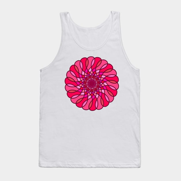 Curvy Pink Stained Glass Tank Top by ShinyBat